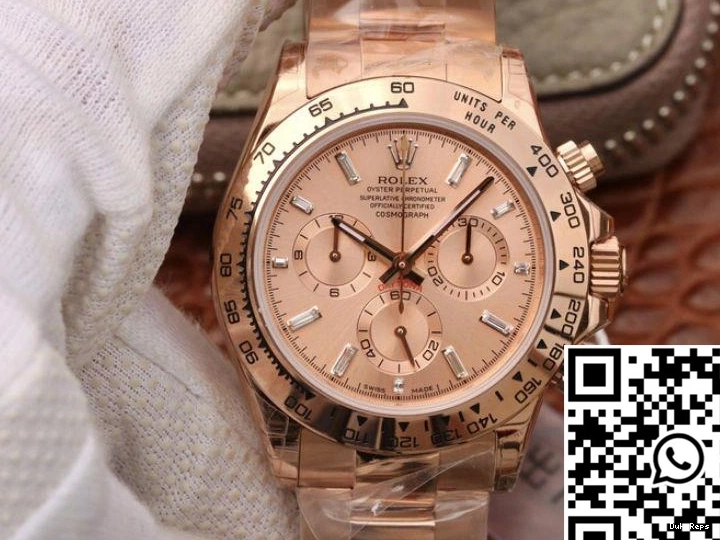 Daytona Cosmograph JH Rose 116508 Dial Rolex Factory Gold 1210